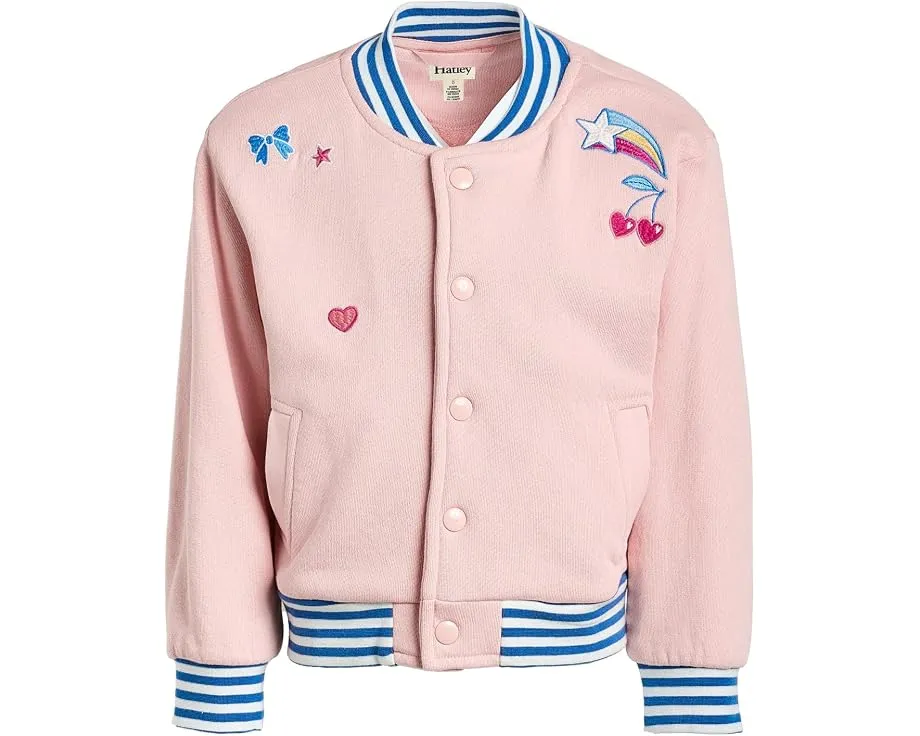 Детская бомбер-куртка Blossom Varsity Hatley розового цвета