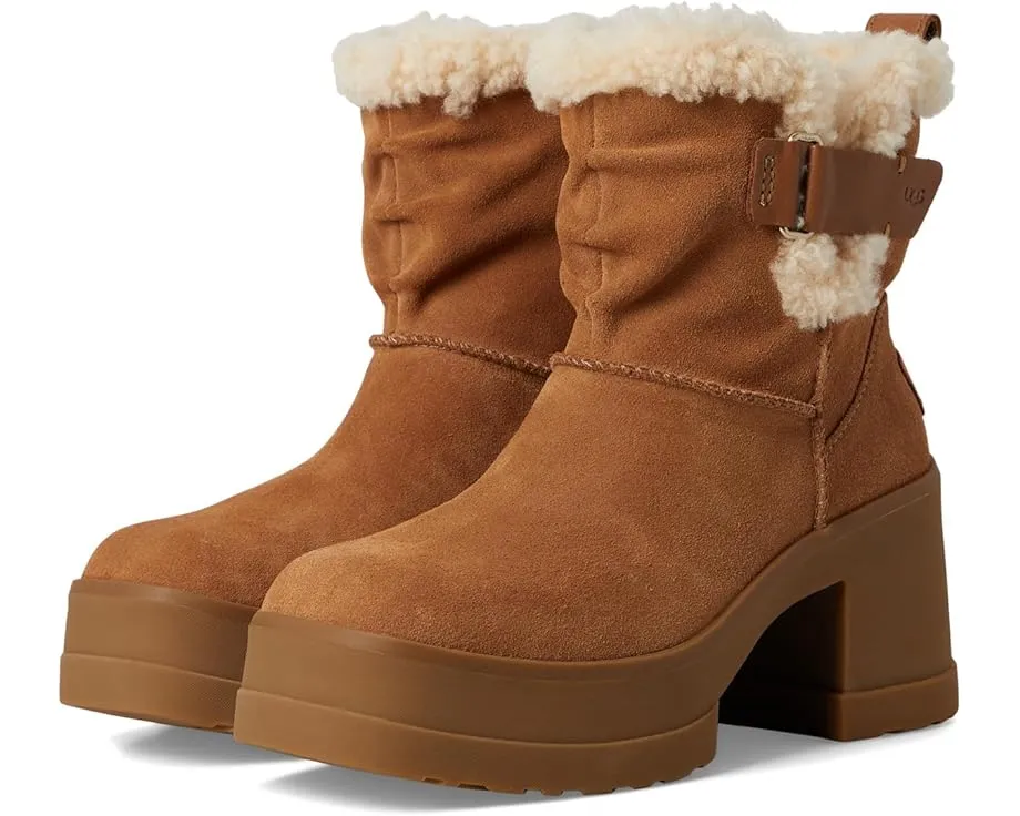 Ботильоны UGG Moxy Pull On на платформе 3.2 дюйма (8.13 см) с меховым воротником из овчины