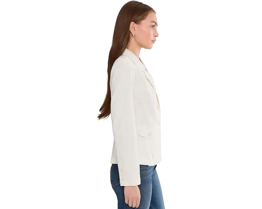 Приталенный пиджак Liverpool Los Angeles с баской из стрейч-твила