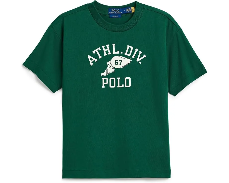 Футболка Polo Ralph Lauren Big Fit Logo Cotton Tee (Toddler/Little Kid)