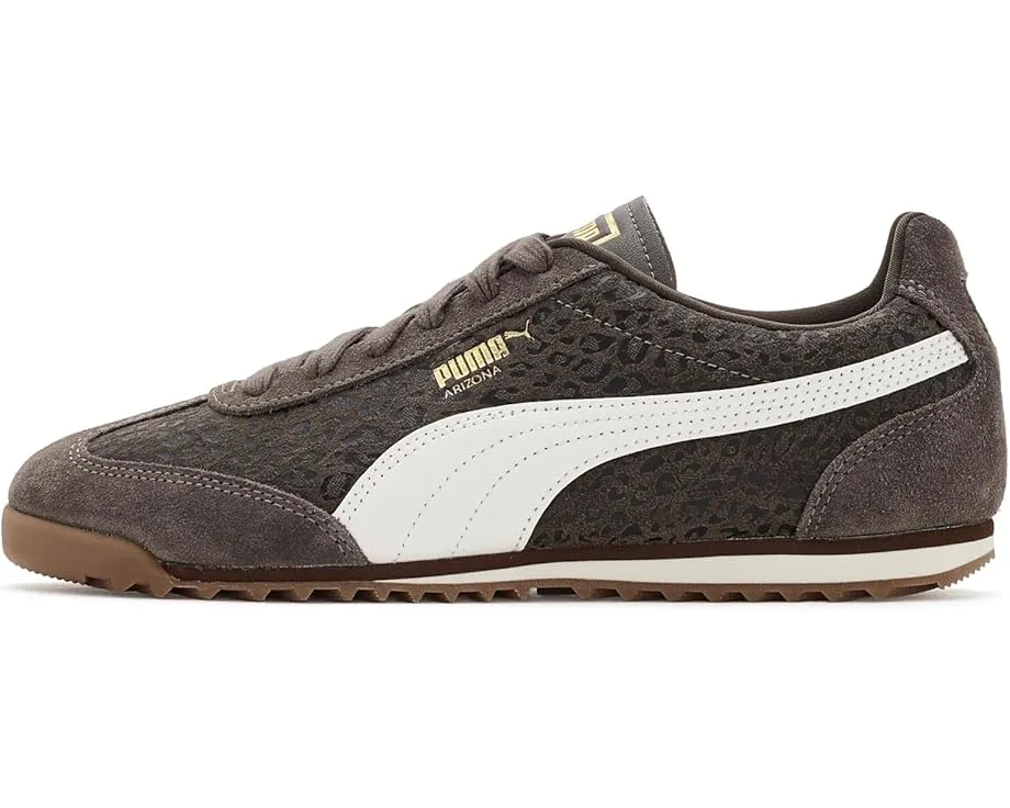 Кроссовки Puma Arizona Cat из замши с анималистичным принтом в бронзово-белых тонах