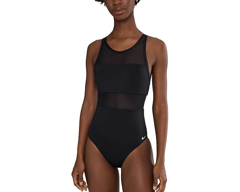 Цельный купальник Nike Mesh V Back с сетчатыми вставками