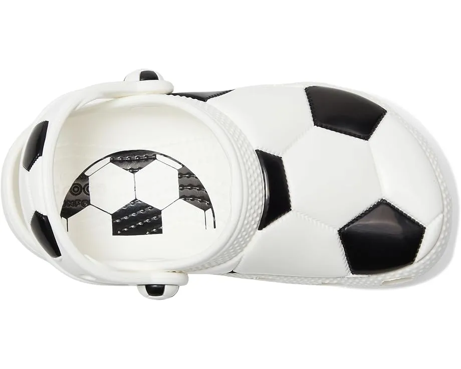 Crocs спортивные сабо Classic для малышей с футбольным принтом