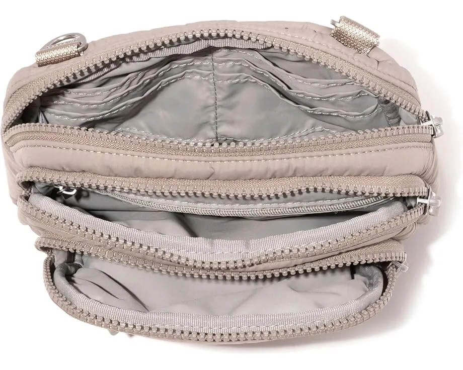 Сумка Baggallini Triple Zip Bagg с регулируемым ремнем и несколькими отделениями