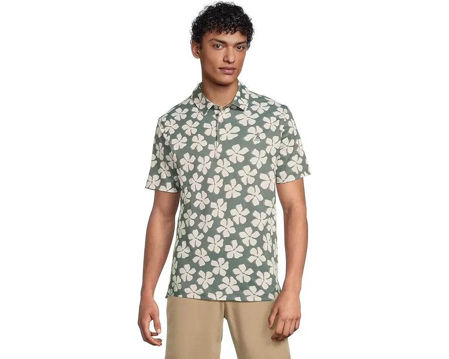 Поло Chubbies The Daisy Chain из функциональной ткани с принтом ромашек и вентиляцией по бокам