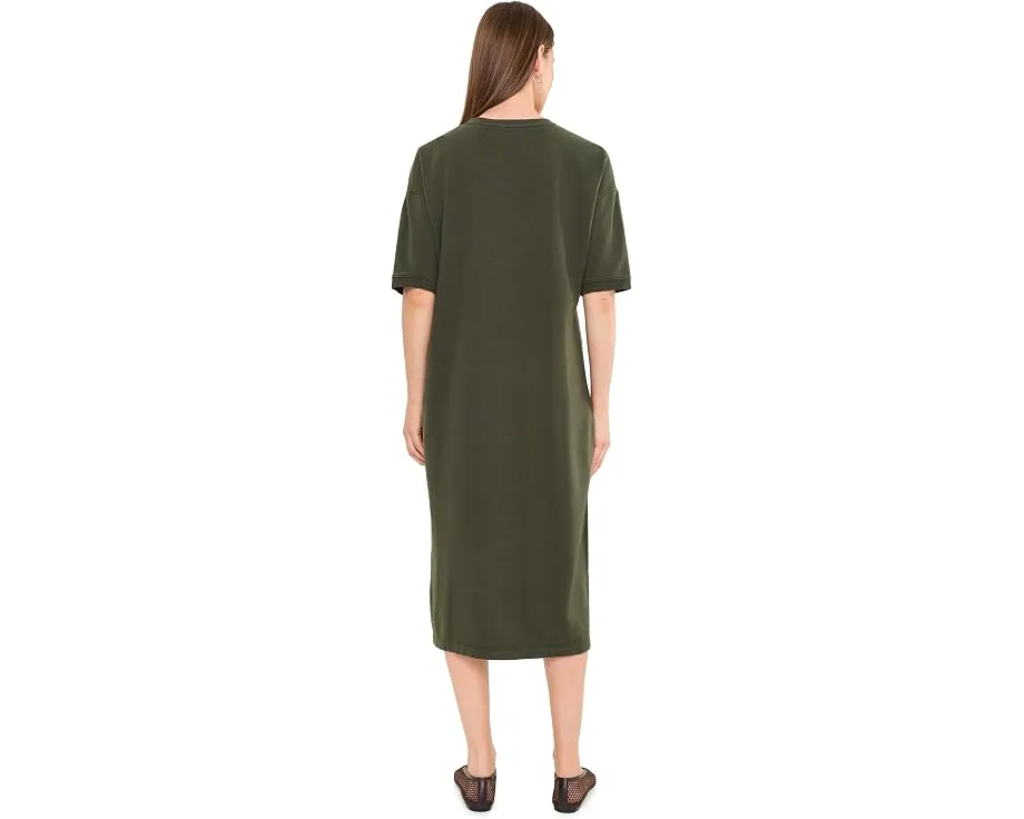 Платье Eileen Fisher миди из махры с воротником-хомутом