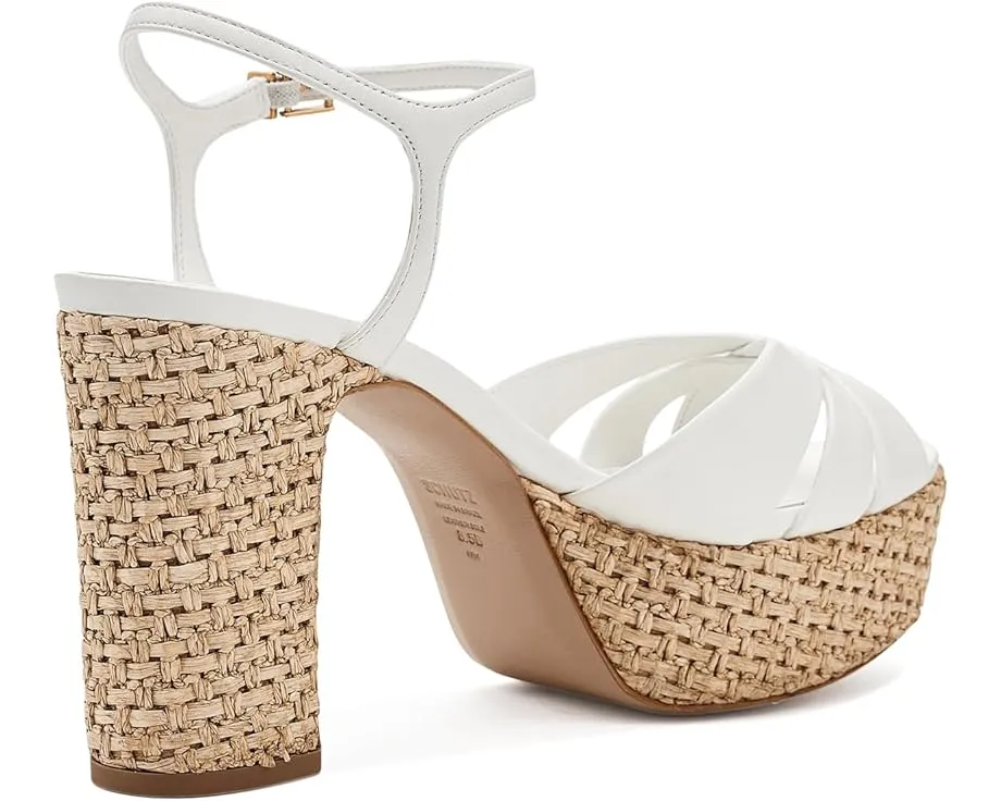 Сандалии Schutz Keefa Raffia с плетеным верхом и каблуком