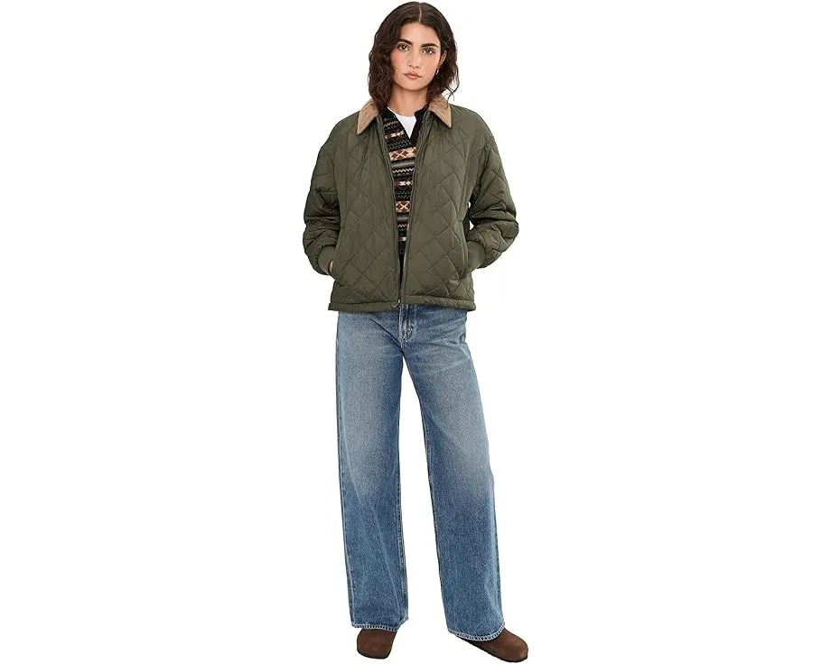 Levi's стеганая куртка с рюшем на воротнике и ромбовидным стежком