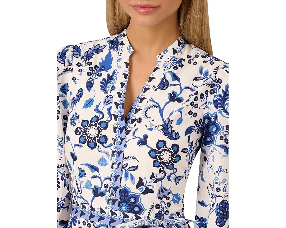 Комбинезон Adrianna Papell с принтом и завязкой спереди