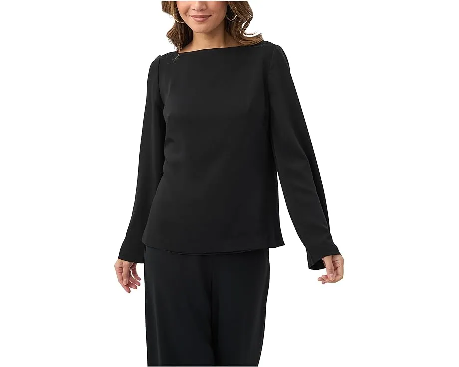 Топ Trina Turk Sarese с высоким воротником лодочкой и длинными рукавами