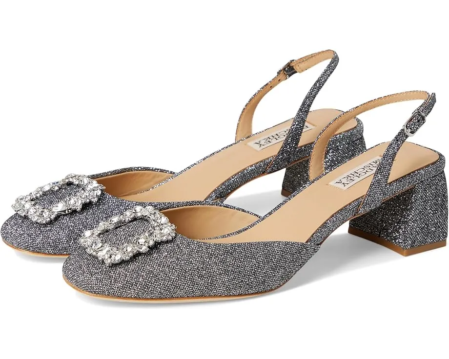 Босоножки Badgley Mischka Vivia на квадратном каблуке с ремешком на щиколотке и кристаллами