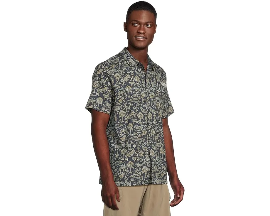 Columbia Wild Cast Camp Shirt с принтом и внутренним карманом для безопасности