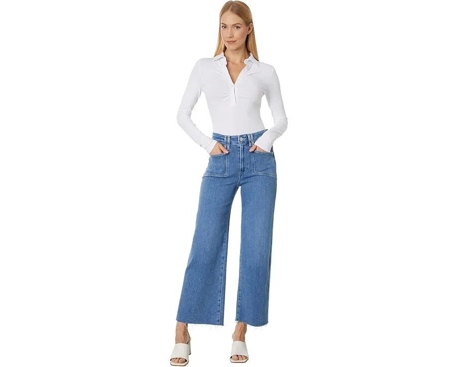 Джинсы Paige Anessa Set In Pockets Raw Hem в дистрессированной отделке Sunnie