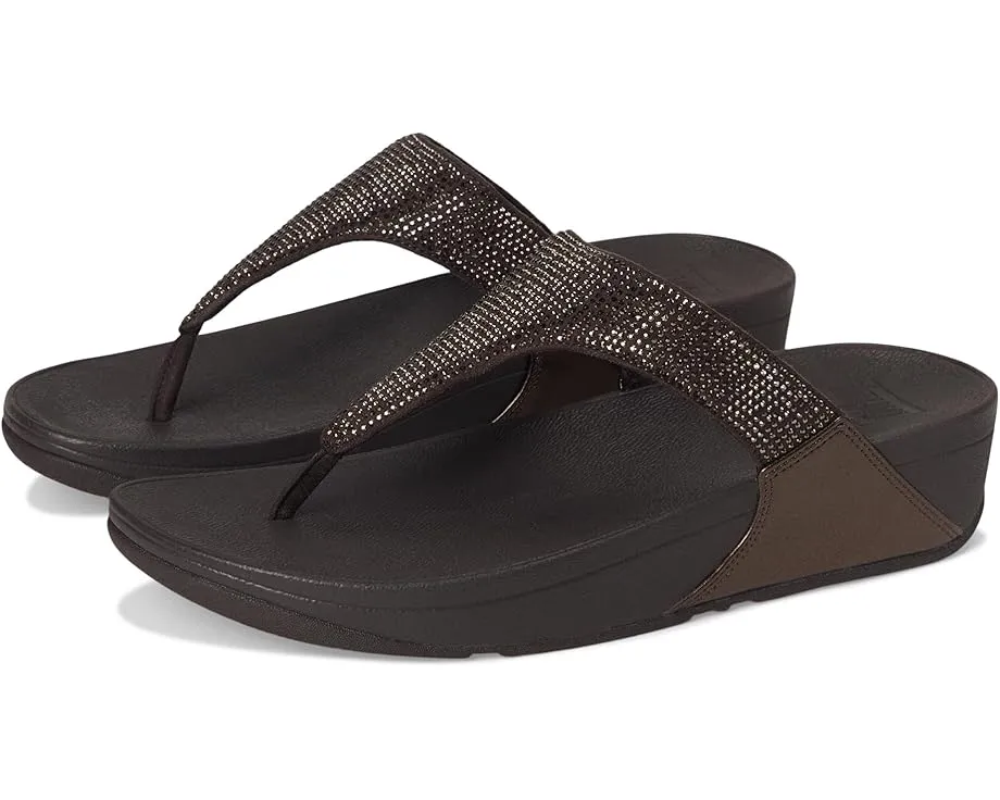 Сандалии FitFlop Lulu Crystal Toe-post с кристаллами и технологией MicroWOBBLEBOARD