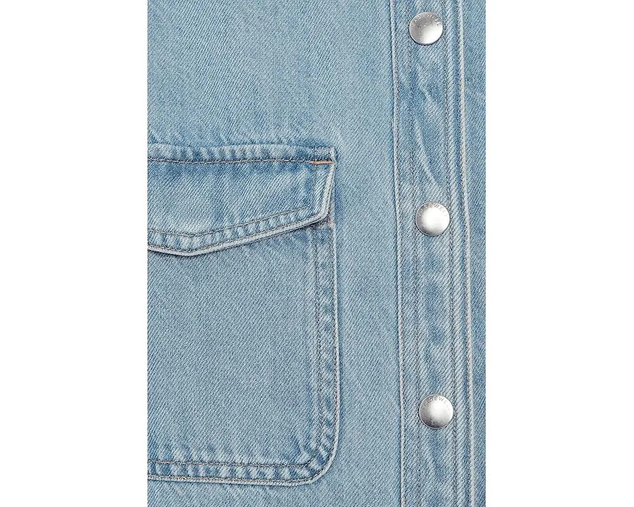 Джинсовая куртка-рубашка Airy Denim Relaxed Madewell с хлопковым составом