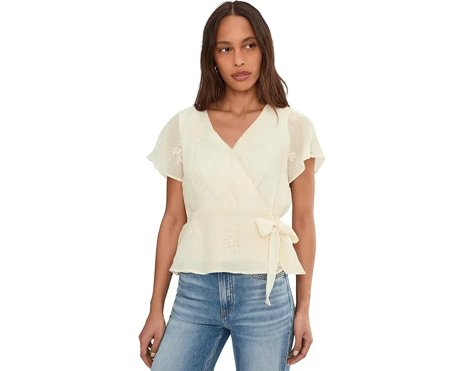 Блуза Liverpool Los Angeles с коротким рукавом и запахом спереди на завязке