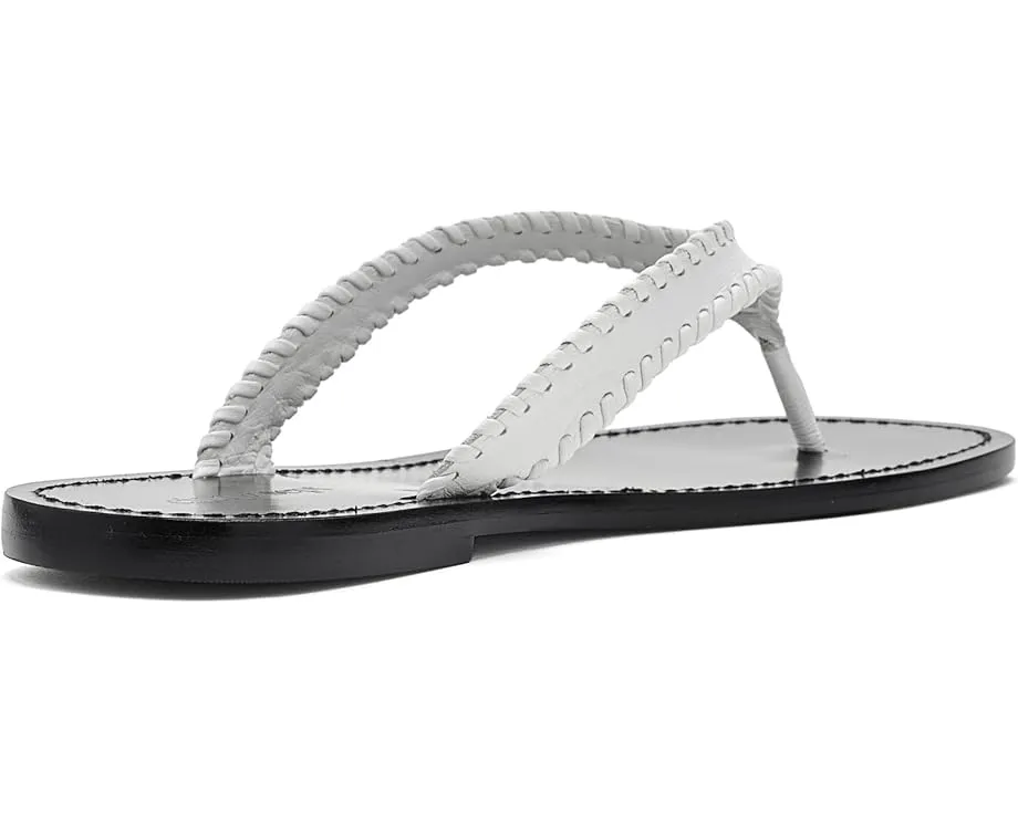 Jessica Leather Sandals от Cinq à Sept кожаные сандалии на плоском ходу
