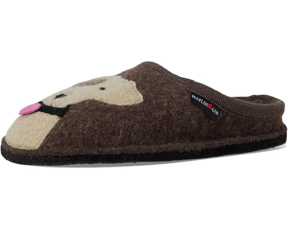 Тапочки Haflinger Rudi из вареной шерсти с противоскользящей подошвой