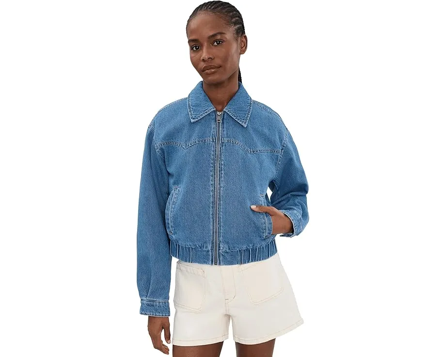 Ladies Western Denim Bomber