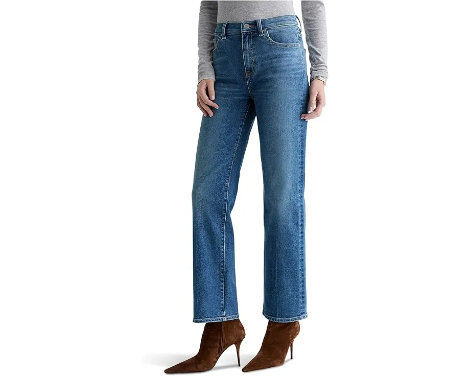 Джинсы Brinley Mid-Rise Straight с прямой средней посадкой в цвете Rewind от AG Jeans