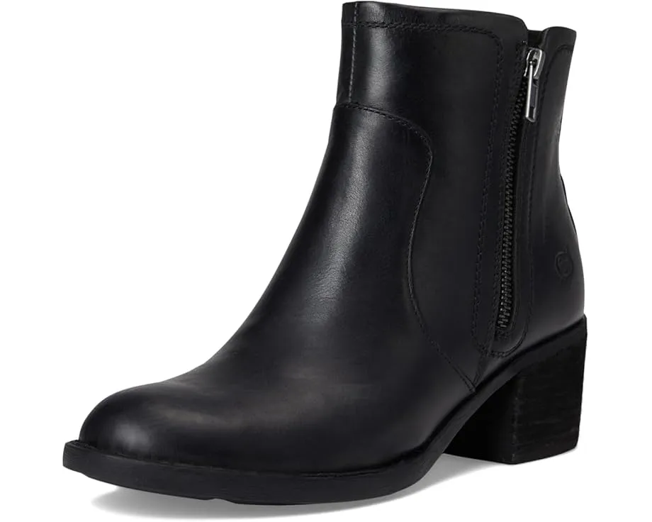 Ботильоны Born Rigby из итальянской кожи в мотовеянии с боковой молнией