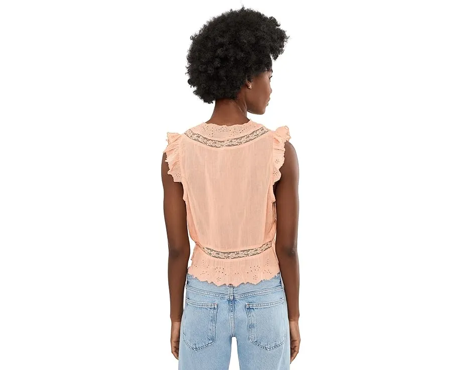Топ Day Dreamer от Free People с вышивкой и расклешенным силуэтом