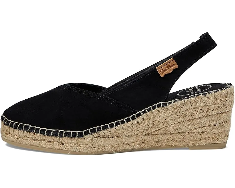 Эспадрильи Toni Pons Betty-A на танкетке с замшевым верхом и миндальным носком