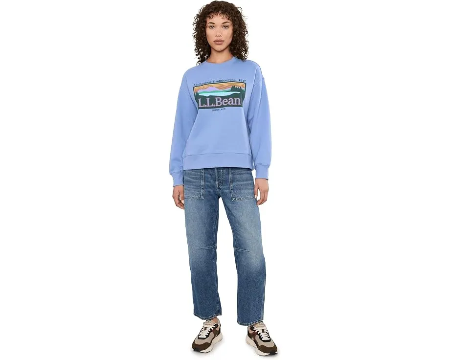 Базовый худи L.L.Bean с логотипом и воротником-гольф