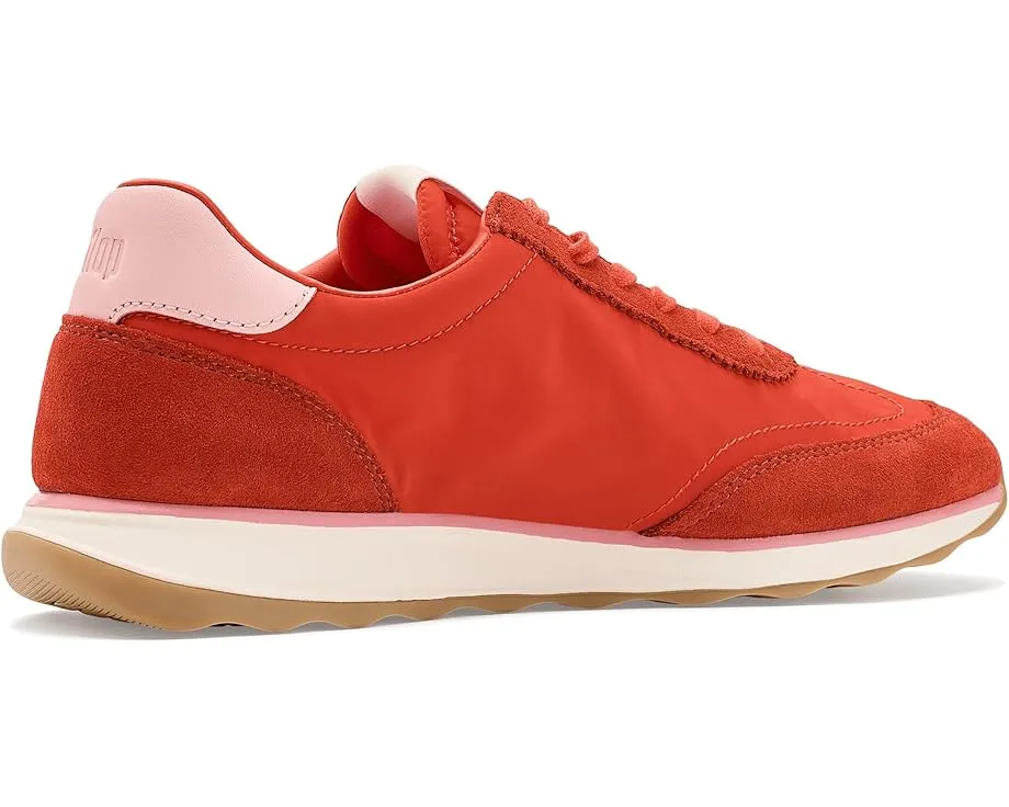 Кроссовки FitFlop Retro-Q FF из ткани и замши с металлическим отливом