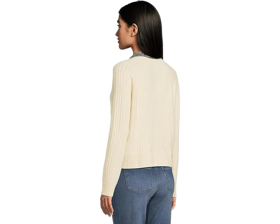 Lilla P Свитер-хенли из меланжевой экологичной хлопковой пряжи с пуговицами