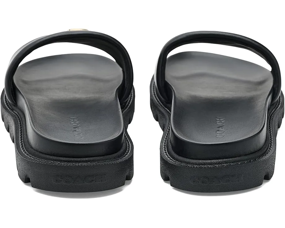 Сандалии Brynn Leather Slide из кожи бренда COACH