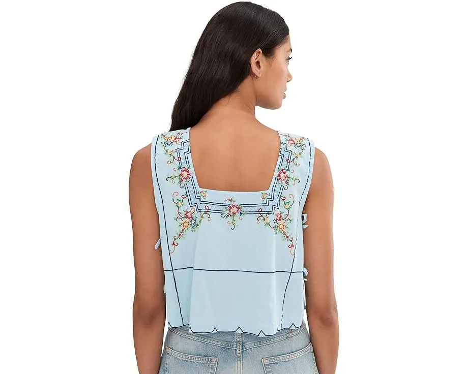 Кроп-топ Free People Garden Wall с вышивкой и открытыми боками