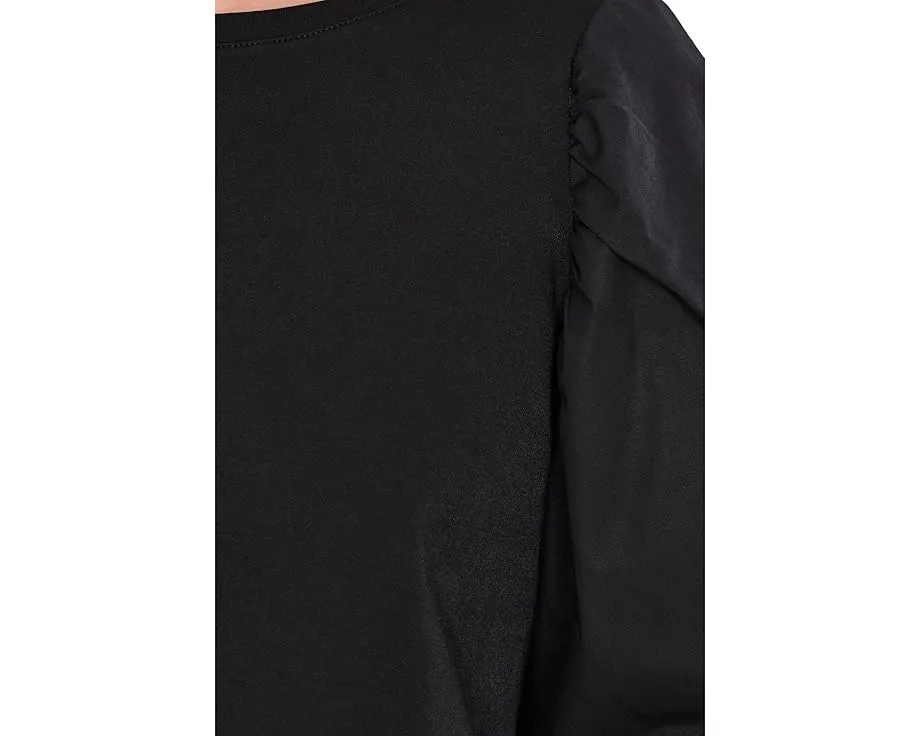 Вязаный топ Vince Camuto с круглым вырезом и рукавами-буфами