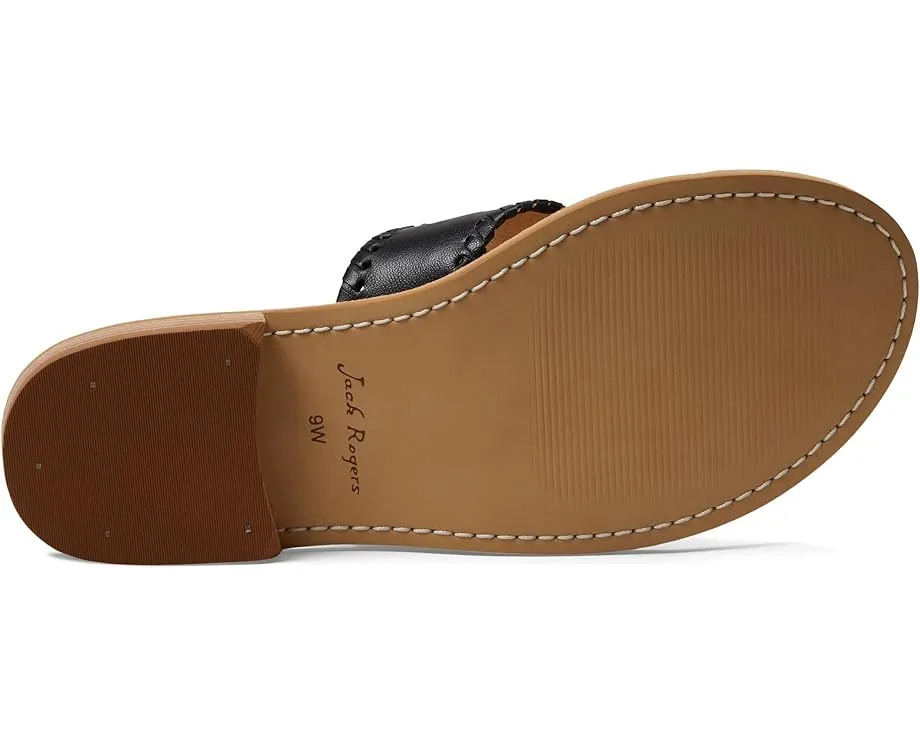 Сандалии Jack Rogers Jacks Flat Wide с кожаным верхом и низким каблуком