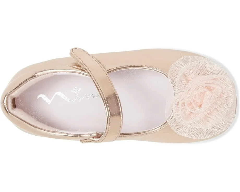 Nina Kids Туфли Bluee для малышей с косым носком и цветочным декором