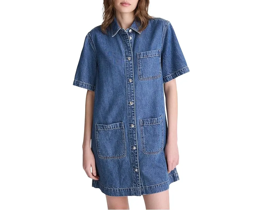 Madewell джинсовое мини-платье Airy Denim Boxy