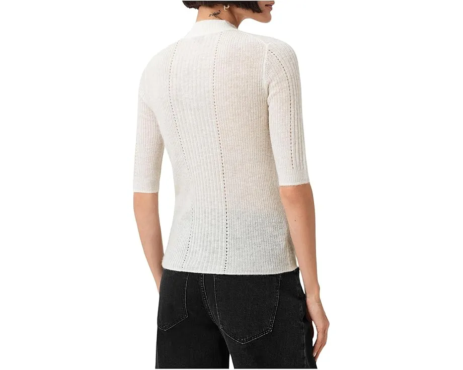 Топ AllSaints Filippa с воротником стойкой и короткими рукавами