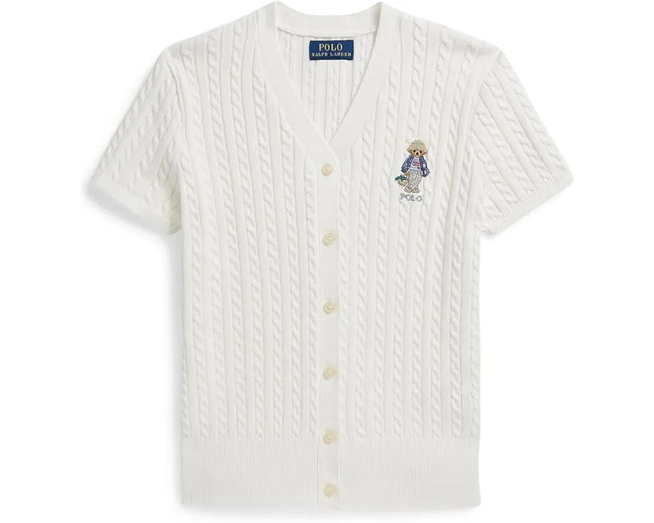 Кардиган с V-образным вырезом и жаккардом с медвежонком Polo Ralph Lauren Kids для детей постарше