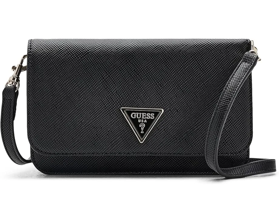 Сумка GUESS Noelle II кроссбоди с клапаном и органайзером черная