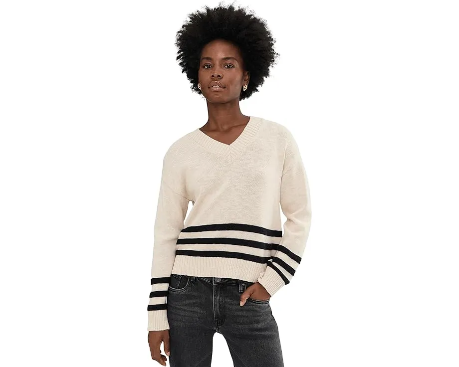 Классический вязаный свитер Sanctuary с V-образным вырезом из хлопка