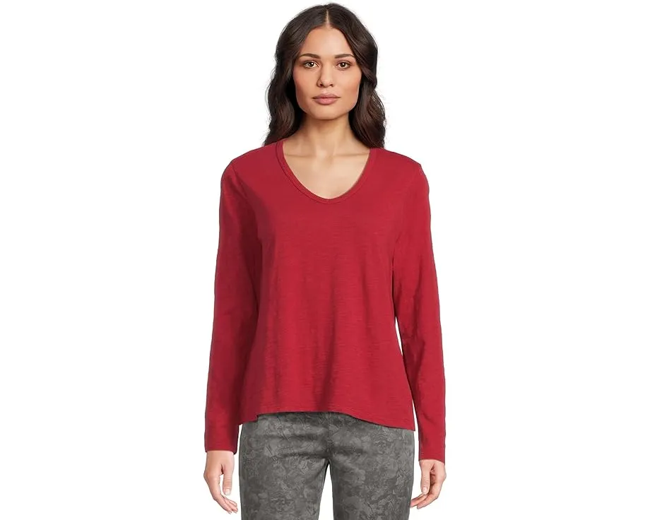 Длинный топ Elliott Lauren с V-образным вырезом и эффектом garment dye