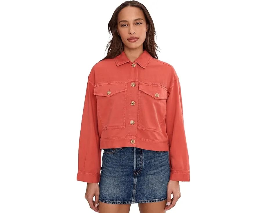 Укороченная джинсовая куртка Liverpool Los Angeles oversize из мягкой ткани