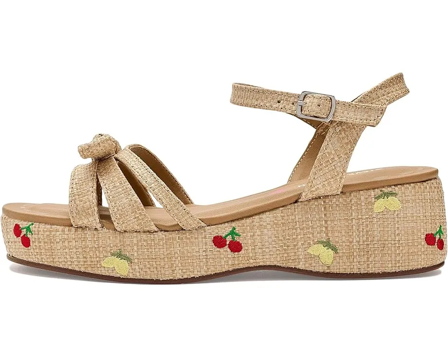 Детские сандалии Steve Madden Magenta на платформе с плетеными бретелями и вышивкой