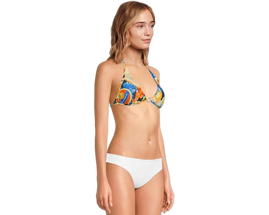 Купальник Seafolly Ciao Bella Long Line Halter Bra с регулируемыми завязками
