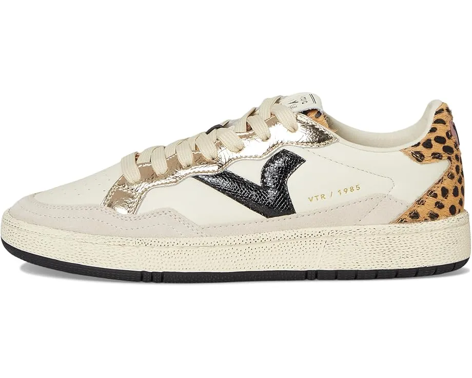 Кроссовки Smash Leather Metallic And Animal с золотыми деталями и принтом