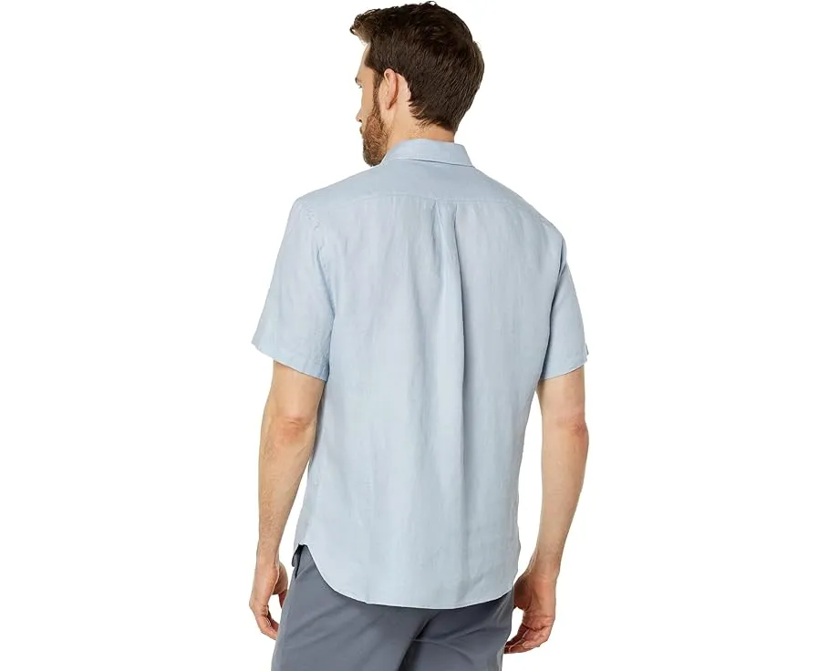 Vince Linen Short Sleeve рубашка из льна с коротким рукавом