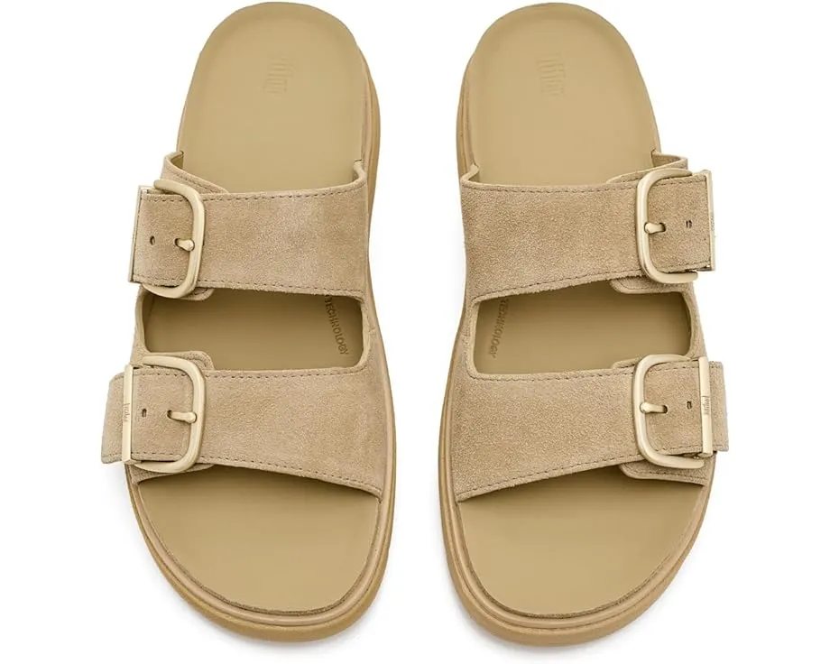 Сандалии FitFlop Gen FF Buckle Two Bar на платформе из замши