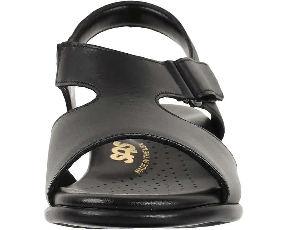 Сандалии SAS Suntimer на удобном каблуке с открытым носком и регулируемой застежкой