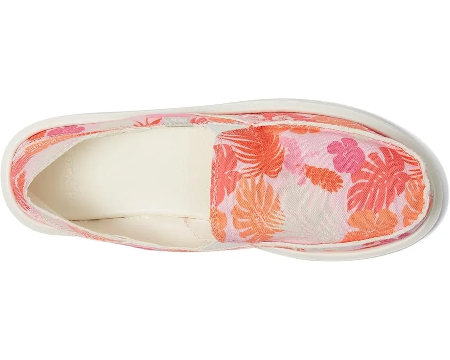Sanuk Donna Tropics обувь с тропическим принтом и антибактериальной стелькой Soft Top