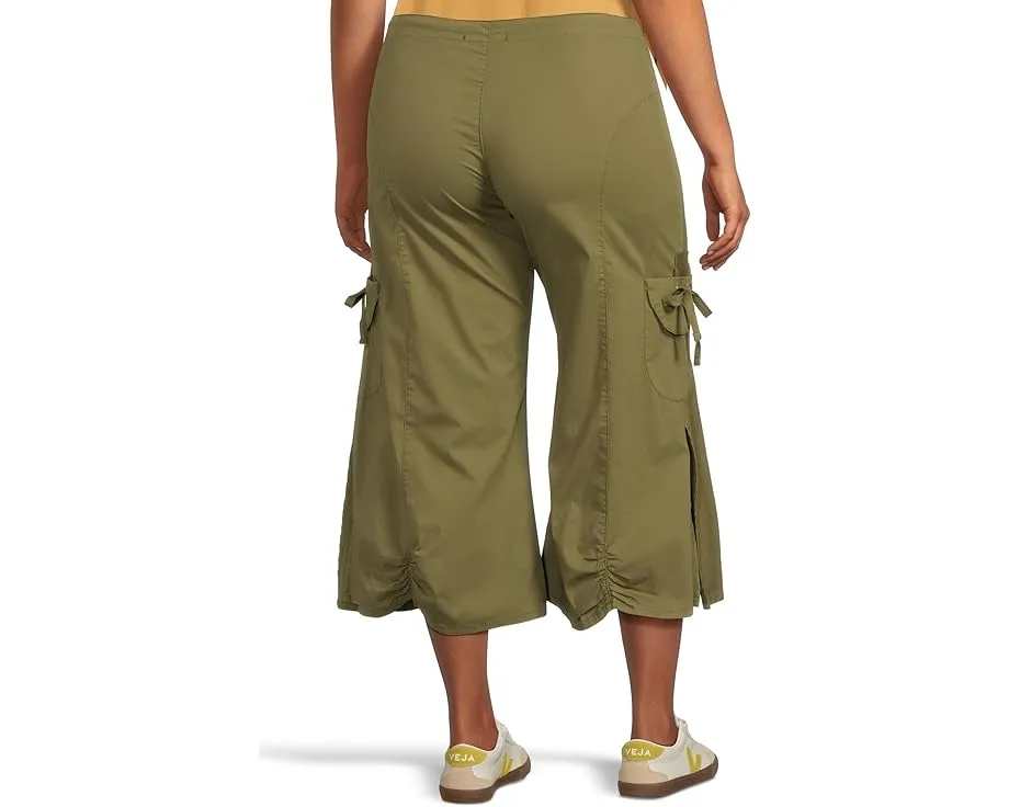 Широкие брюки Cargo Gaucho Crop с завязками и карманами XCVI